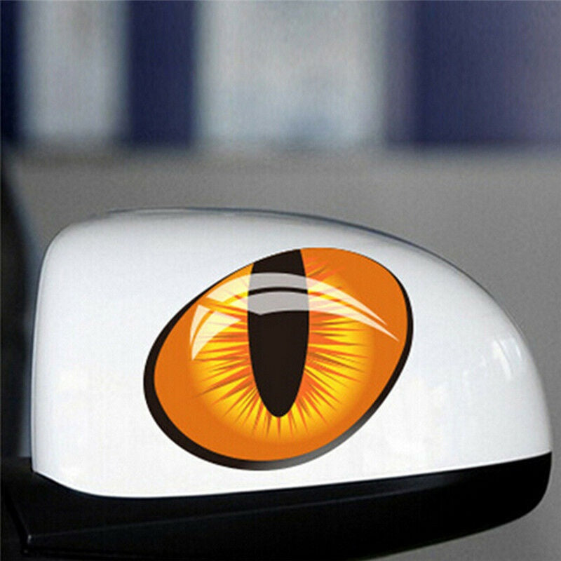 10x12cm 2X Cute Cat Eyes Car Sticker 3D Vinyl Decal Car Rearview Mirror Windows Decor