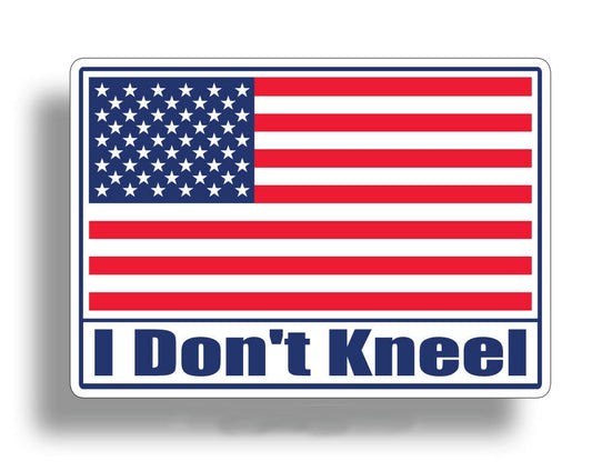 I Don't Kneel USA American Flag Sticker Decal USA US Car Truck Laptop Graphic HD