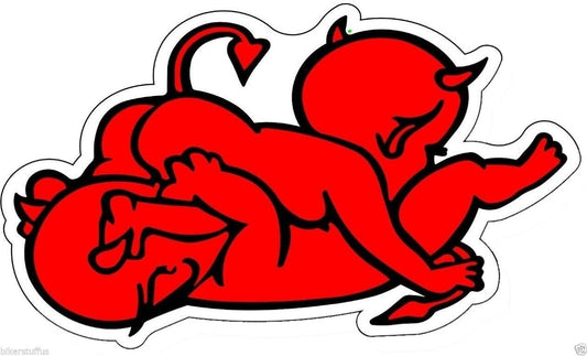 4"x3" DEVILS 69 HELMET STICKERS BUMPER STICKER LAPTOP STICKER TOOLBOX STICKER WINDOW