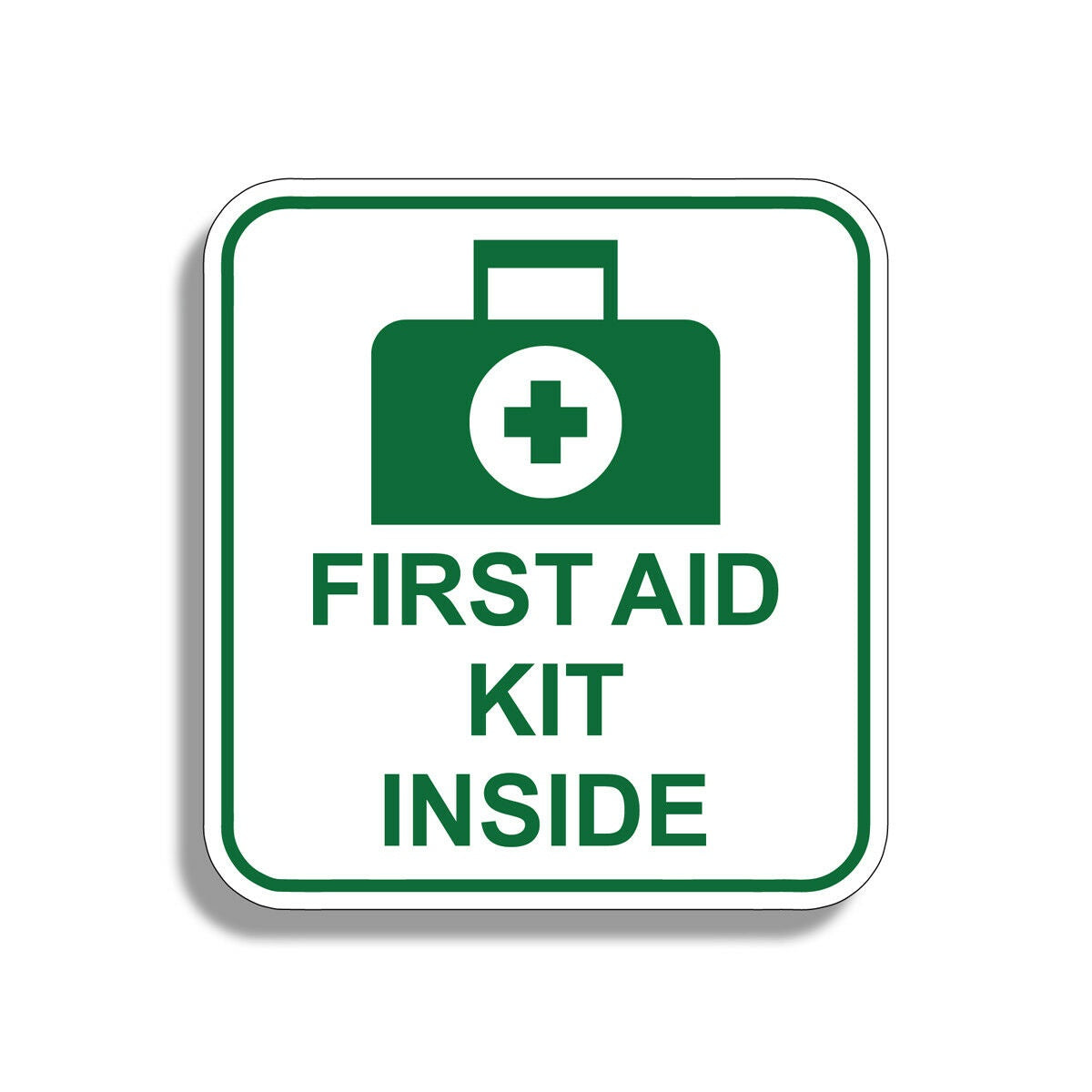2Pcs First Aid Kit Inside Stickers Decal Self Adhesive Emergency Safety DIY GREEN