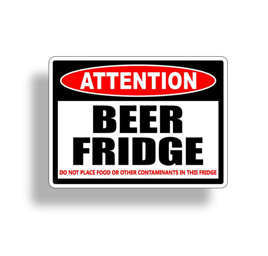 Beer Only Fridge Sticker Refrigerator Man Cave Bar Drinking Vinyl Decal Graphic