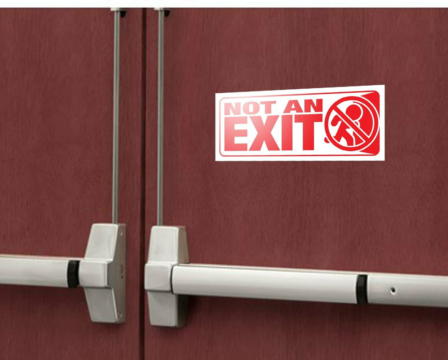 10"x4" 3Pcs Not An Exit Signs Stickers, for Office, Buildings & Workplace Indoor & Outdoor