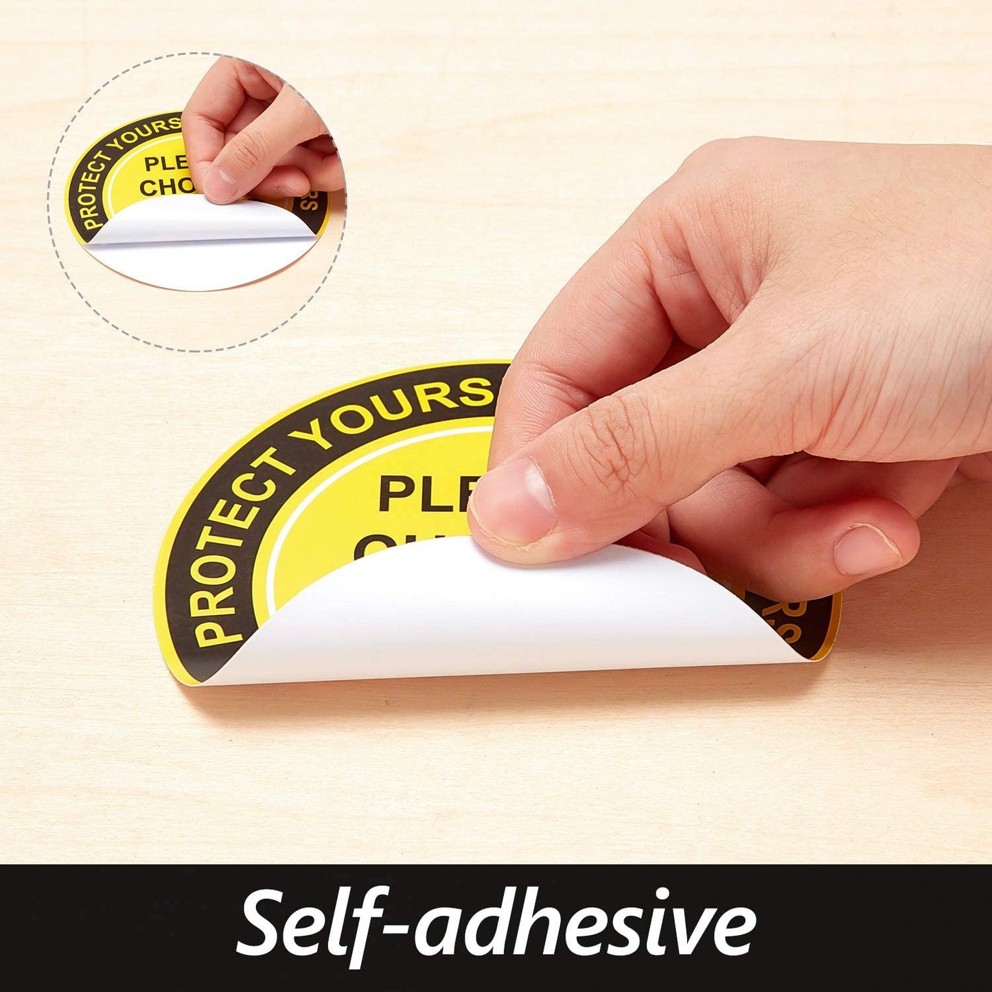 4" 6 Pieces Social Distance Seat Sign Do Not Sit Here Sticker Self-Adhesive Distance Vinyl Decal Safety Notice Caution Seat Chair Table Decals