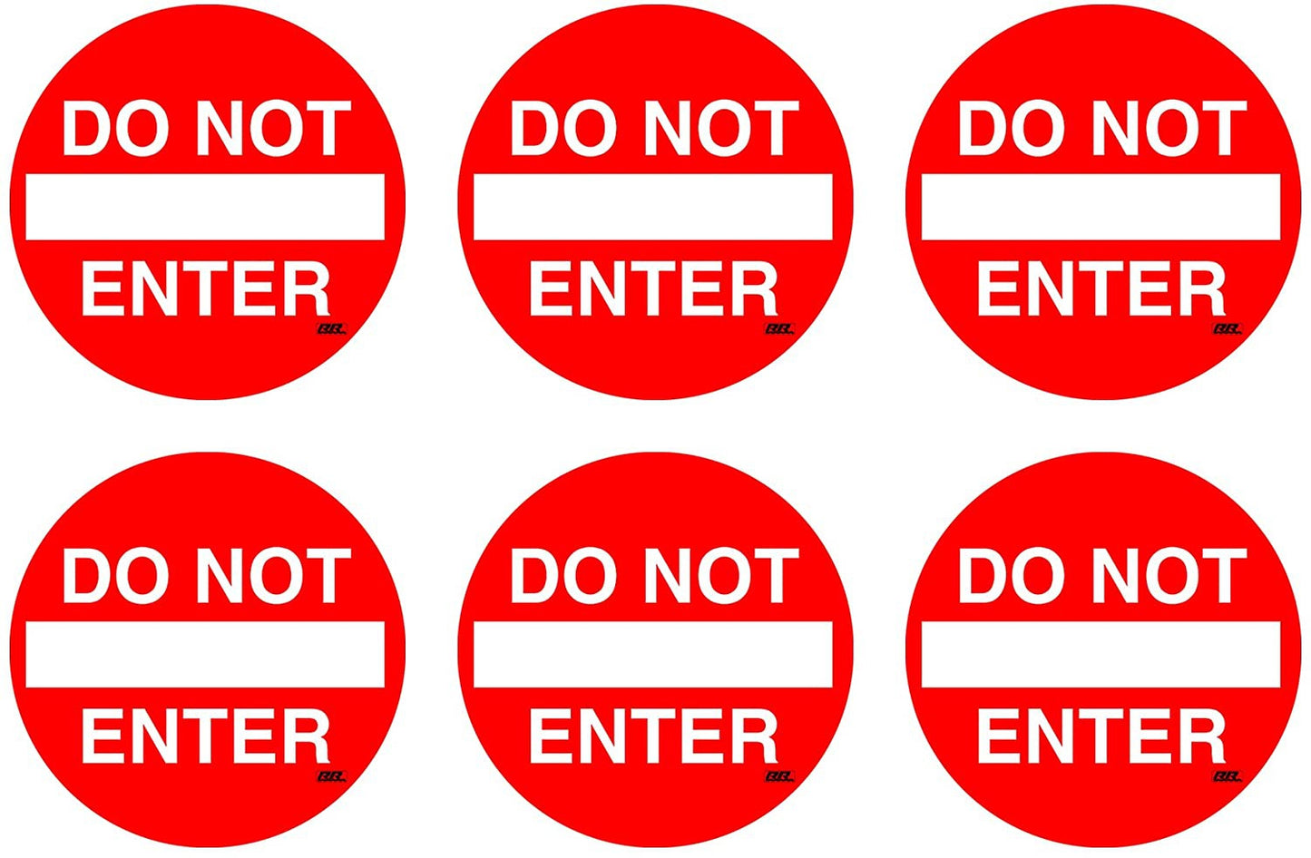 3" Pack of 6 Do Not Enter No Entrance Sticker Sign Warning Vinyl Decal Indoor Outdoor Window Door Business Retail Store