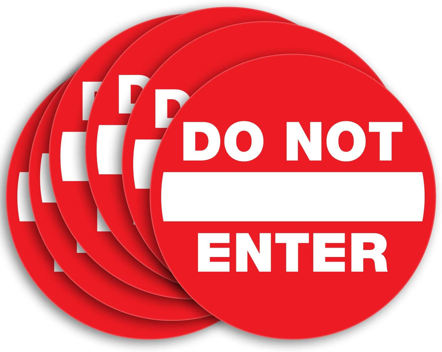 5x5Inch 6 Pack Do Not Enter Signs Stickers Premium Self Adhesive Vinyl Indoor & Outdoor