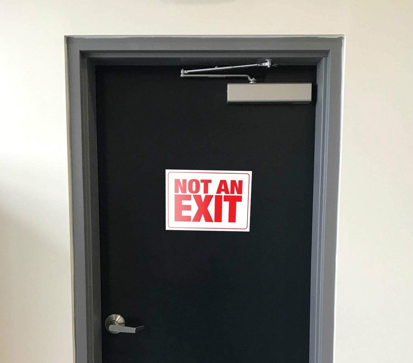 10"x7" 2Pcs Not An Exit Signs Stickers, for Office, Buildings & Workplace Premium Self Indoor & Outdoor