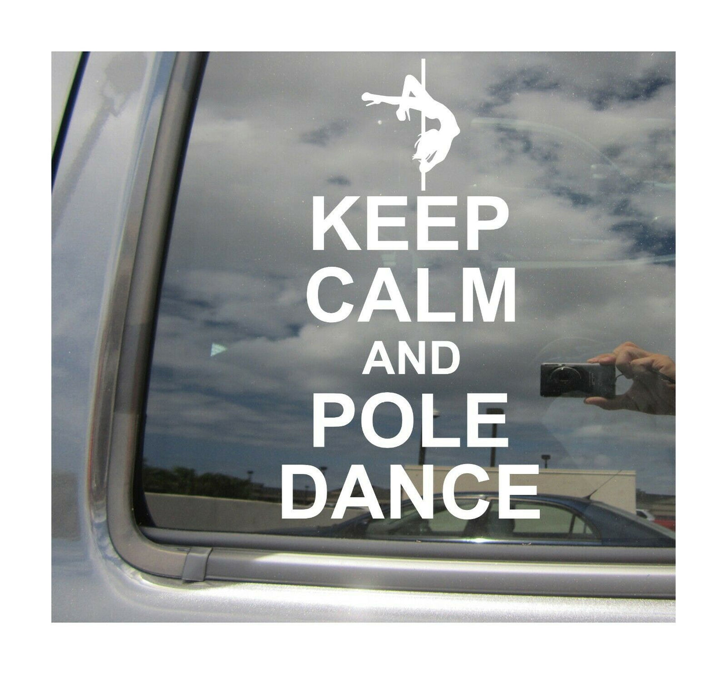 6.5"x3.6" Keep Calm and Pole Dance Dancer - Auto Window Quality Vinyl Sticker Decal
