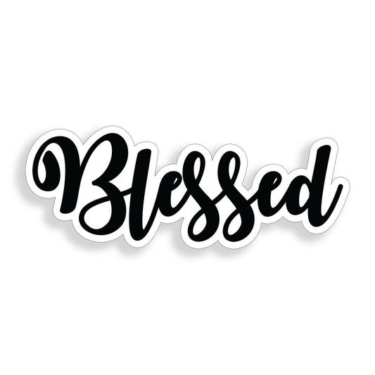 Blessed Word Sticker Jesus Christian Laptop Cup Car Vehicle Window Bumper Decal