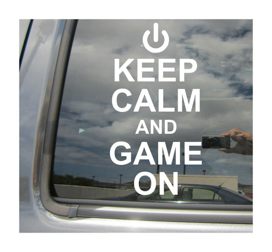 6"x3.2" Keep Calm And Game On - PC Console - Car Auto Window Vinyl Decal Sticker