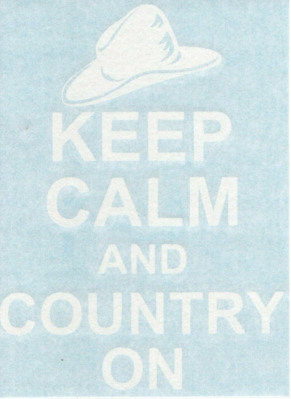 5.5"x4.1" Keep Calm And Country On - Cowboy Hat Car Auto Window Vinyl Decal Sticker