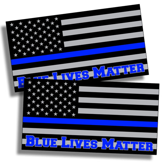 Blue Lives Matter Police Sticker USA Flag Line Car Vehicle Window Bumper Decals