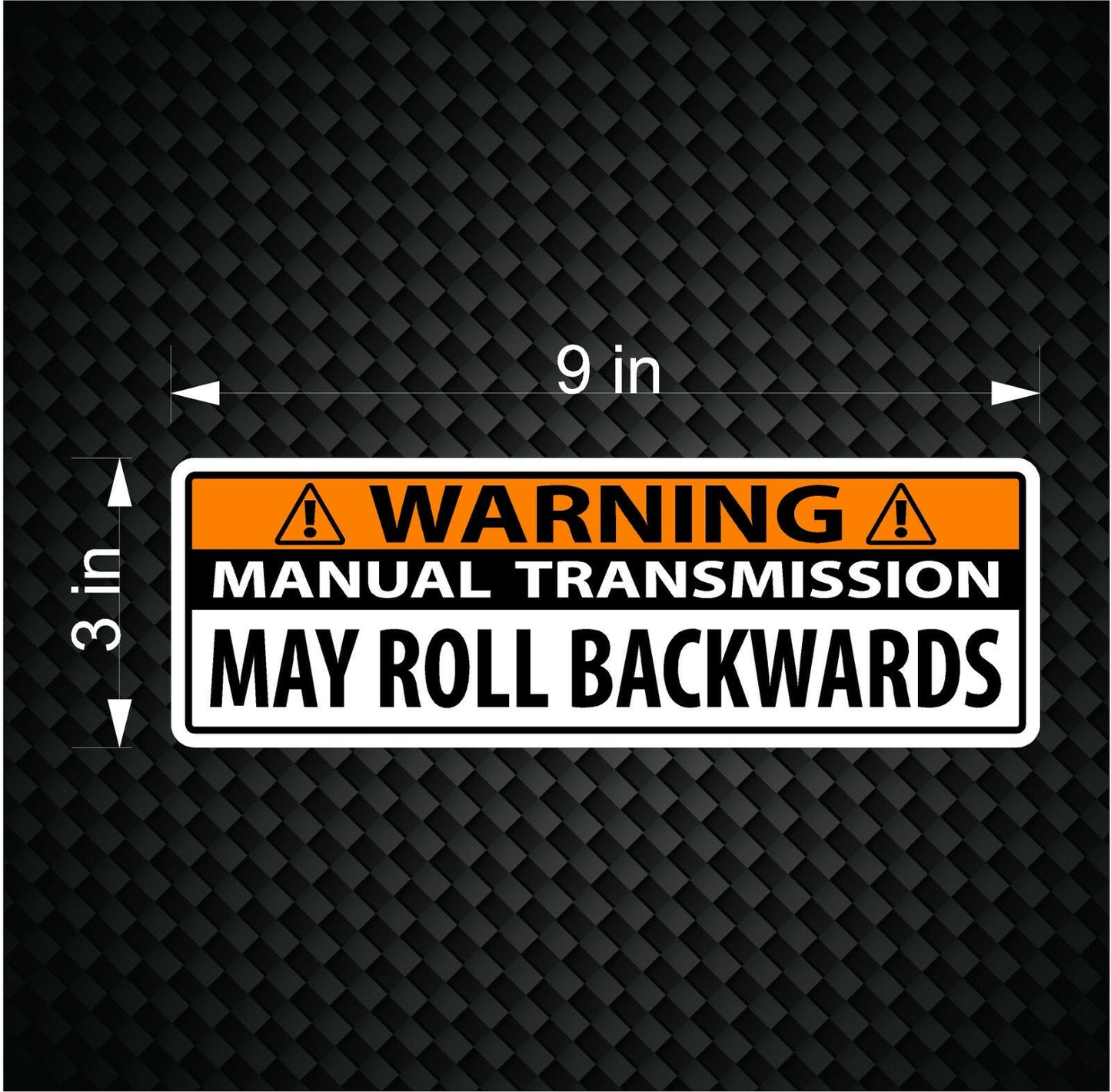 Warning Bumper Sticker Stick Shift Manual Transmission Car Vinyl JDM Decal ROLL