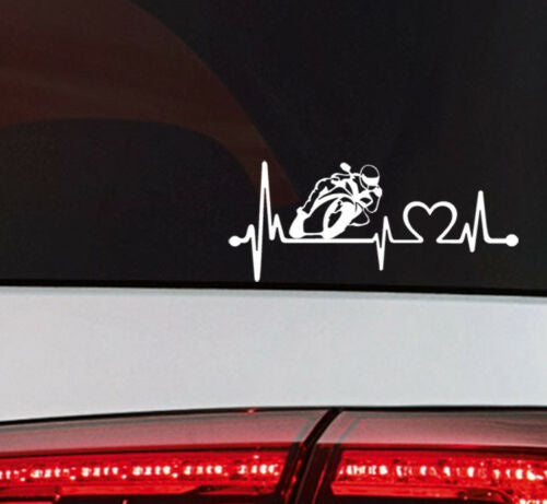 Motorcycle STICKER Heartbeat Car motorsport Sticker Tuning Biker Motorcycle