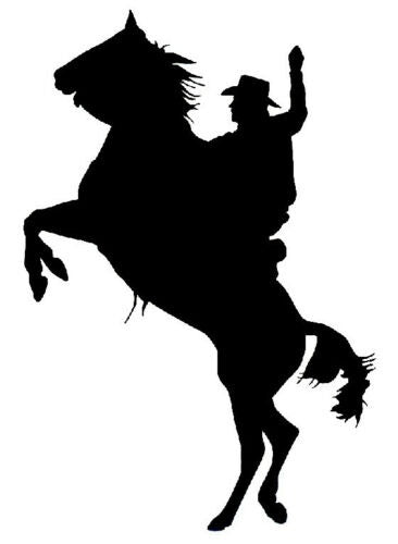 6" Wide Man And His Horse - Window Sticker Car RV Hunting Western Outdoor Vinyl Decal