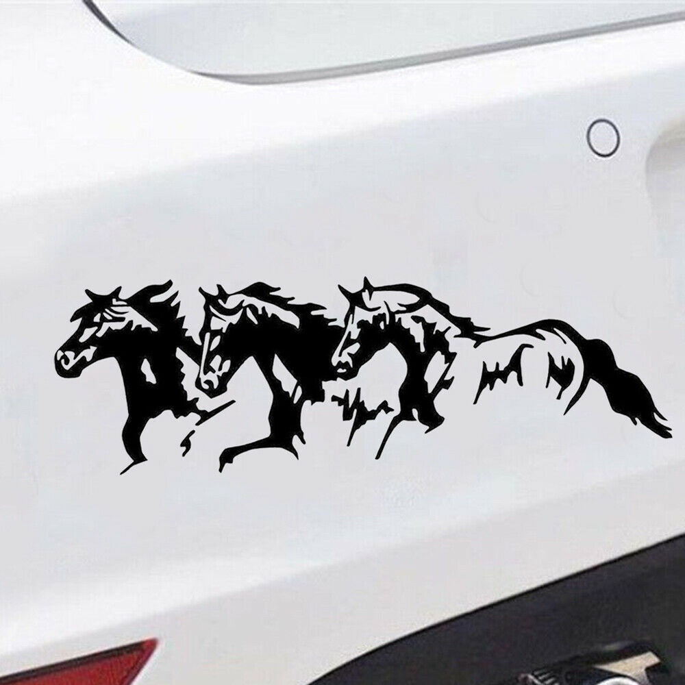 Running Horses Car Truck Self Adhesive Sticker Waterproof Decal Decor Universal