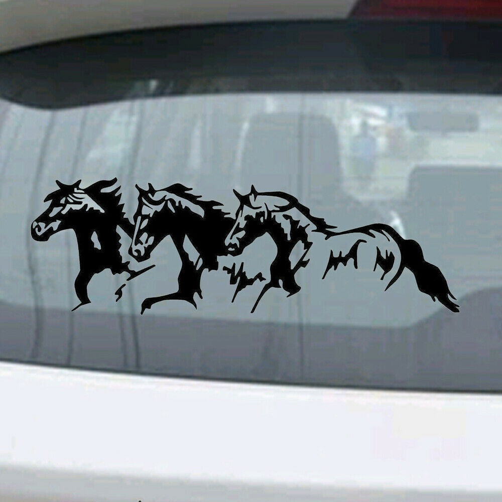 Running Horses Car Truck Self Adhesive Sticker Waterproof Decal Decor Universal