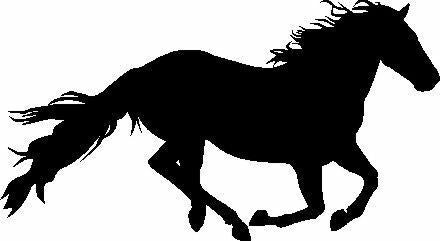 150mm WIDE HORSE RUNNING FAST,HORSE FLOAT,TRAILER, CAR DECAL STICKER