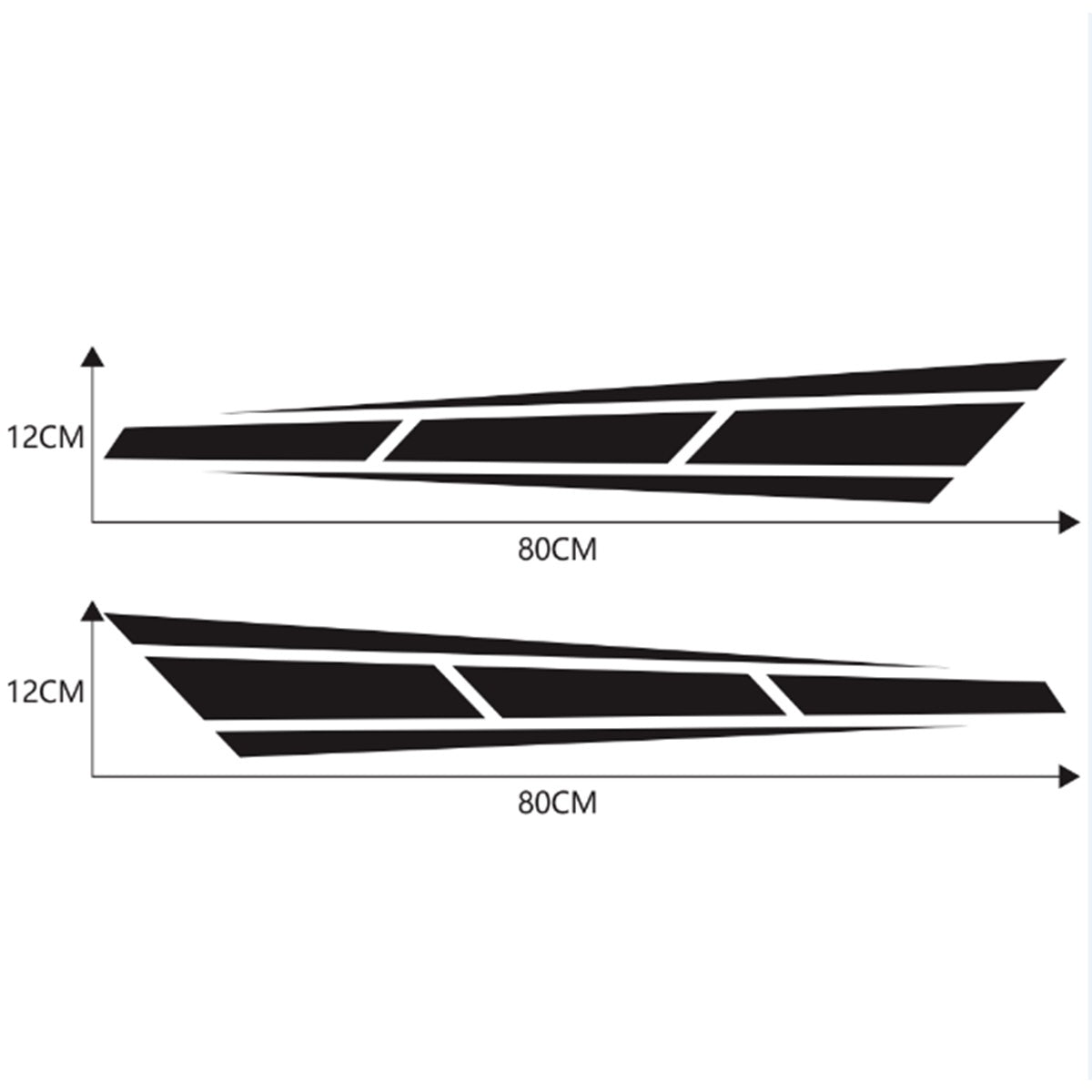 2pcs Car Racing Truck Hood Stripes Vinyl DIY Decal Sticker Graphic waterproof