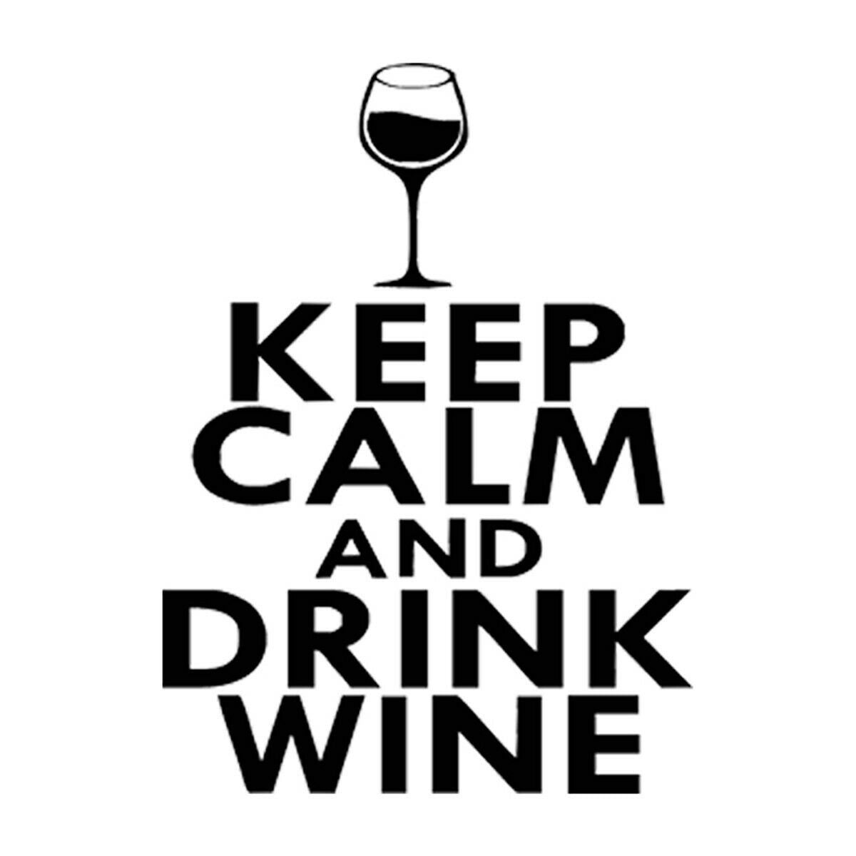 11.4cmX15.7cm Keep Calm & Drink Wine Car Laptop Vinyl Decal Window Wall Stickers Decor