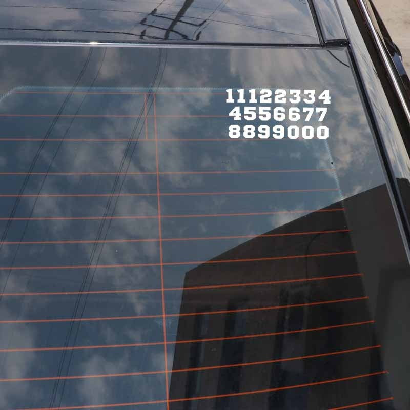 16CM*7.6CM Cartoon Car Sticker Vinyl Decal Football Sport Font Number Black/Silver C3-1610