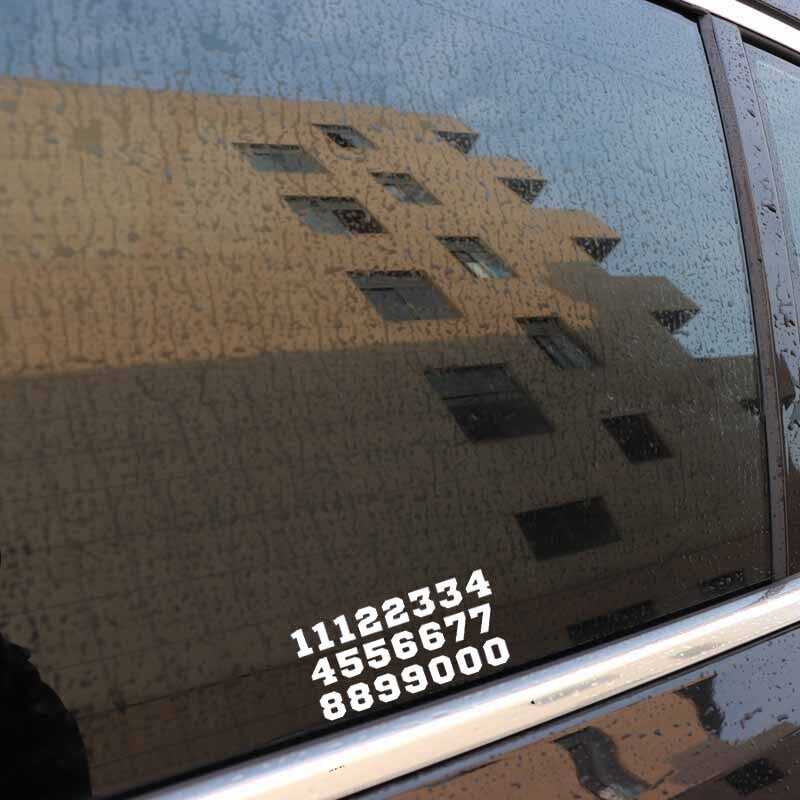 16CM*7.6CM Cartoon Car Sticker Vinyl Decal Football Sport Font Number Black/Silver C3-1610