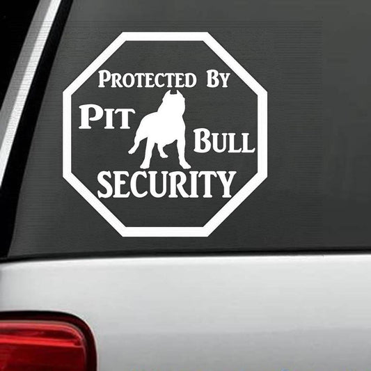 8.5"x8.5" Pit Bull Pitbull Security Decal Sticker Car Truck SUV Van