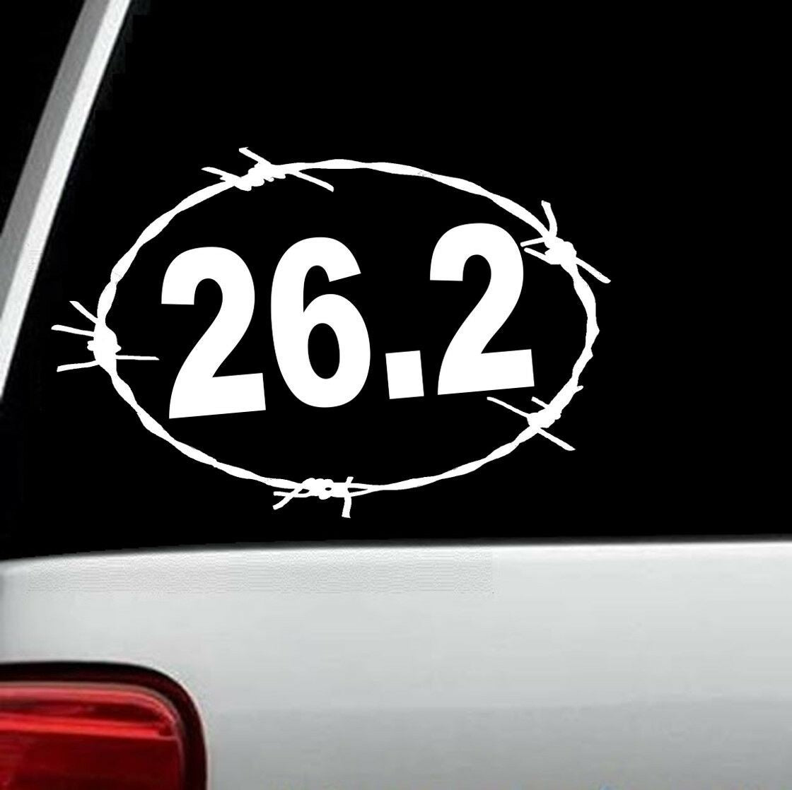 6"x4" 26.2 Marathon Barbed Wire Decal Sticker Car Window Running 5k 10k 13.1