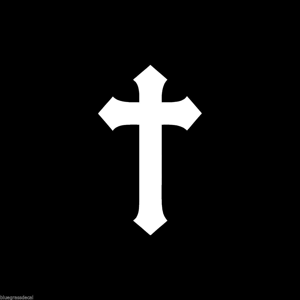 5.7"Tall CROSS CHURCH CRUCIFIX for WINDOW WALL or LAPTOP DECAL RELIGION FAITH DECAL