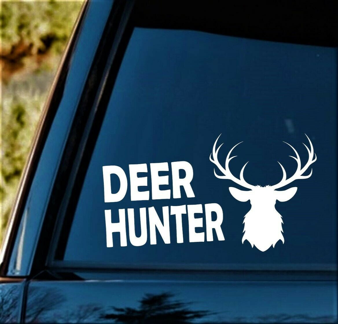8"x4.25" Deer Hunter Decal Sticker for Car WindowMoose Elk Hunting Antlers Rack