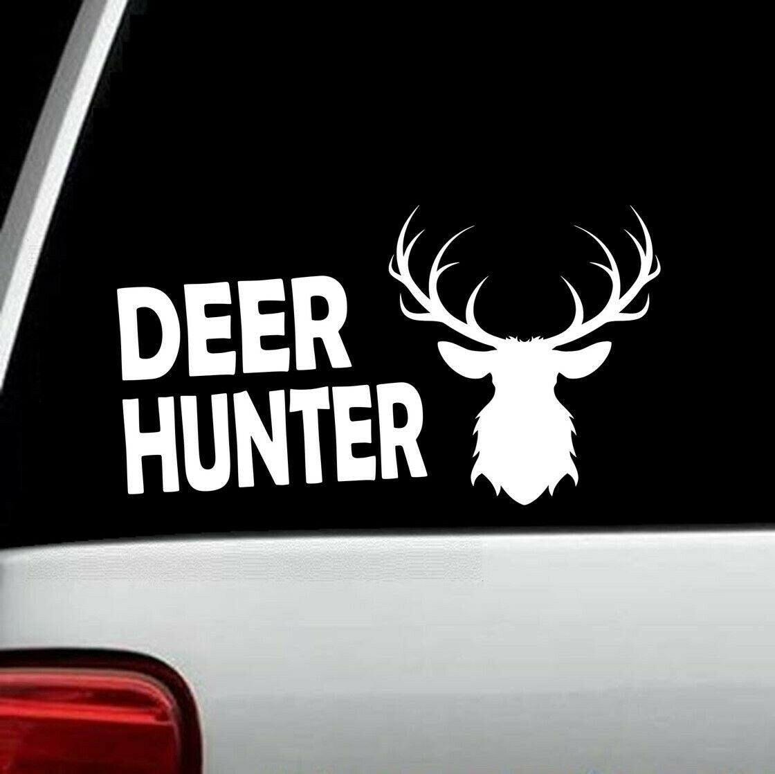 8"x4.25" Deer Hunter Decal Sticker for Car WindowMoose Elk Hunting Antlers Rack
