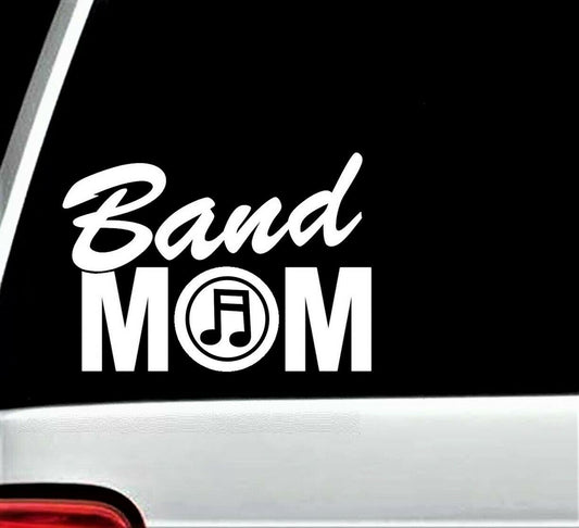 6"x4.3" Band Mom Music Notes Decal Sticker Marching Band Guitar, Bass Treble Clef