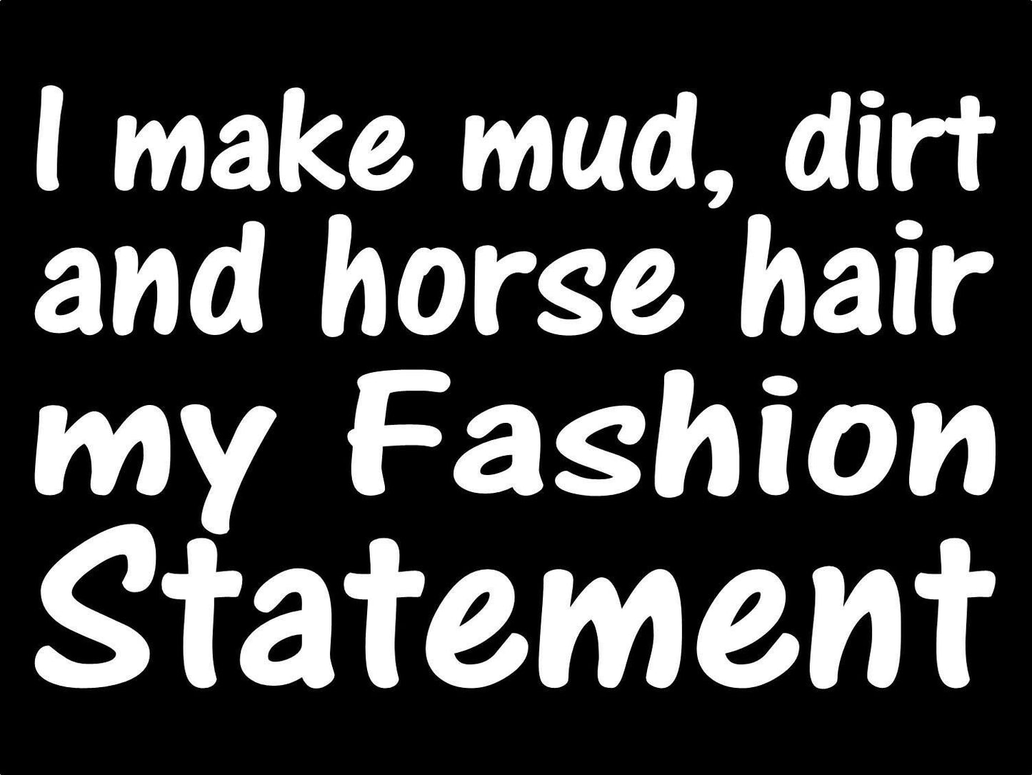 8"x5" MUD DIRT HORSE HAIR BARREL RACING SADDLE DECAL STICKER CAR TRUCK SUV VAN TRAILER