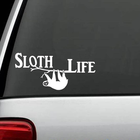 8"x4" Sloth Life Decal Sticker Car Truck SUV Van Laptop Wall Surface Art