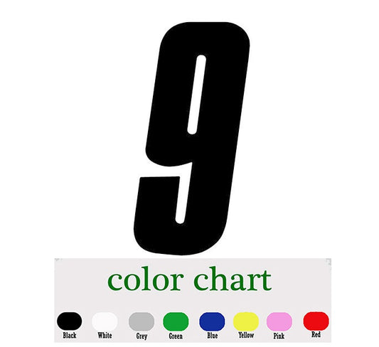 Race Number 9 racing numbers decals motocross road dirt quad