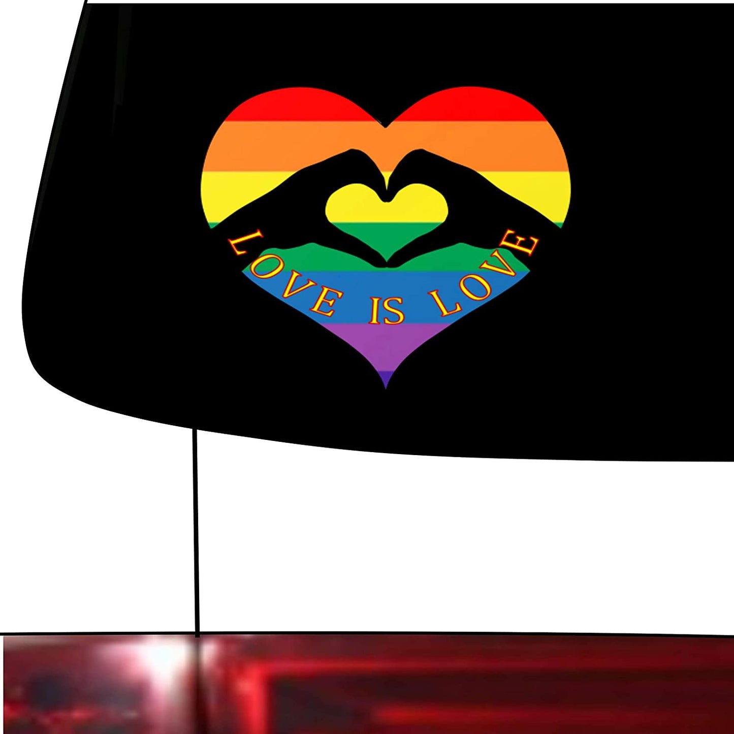 3"x3" Love is Love Rainbow Sticker Vinyl Heart Shaped Artistic Decal For Car Bumpers Computers Sticks