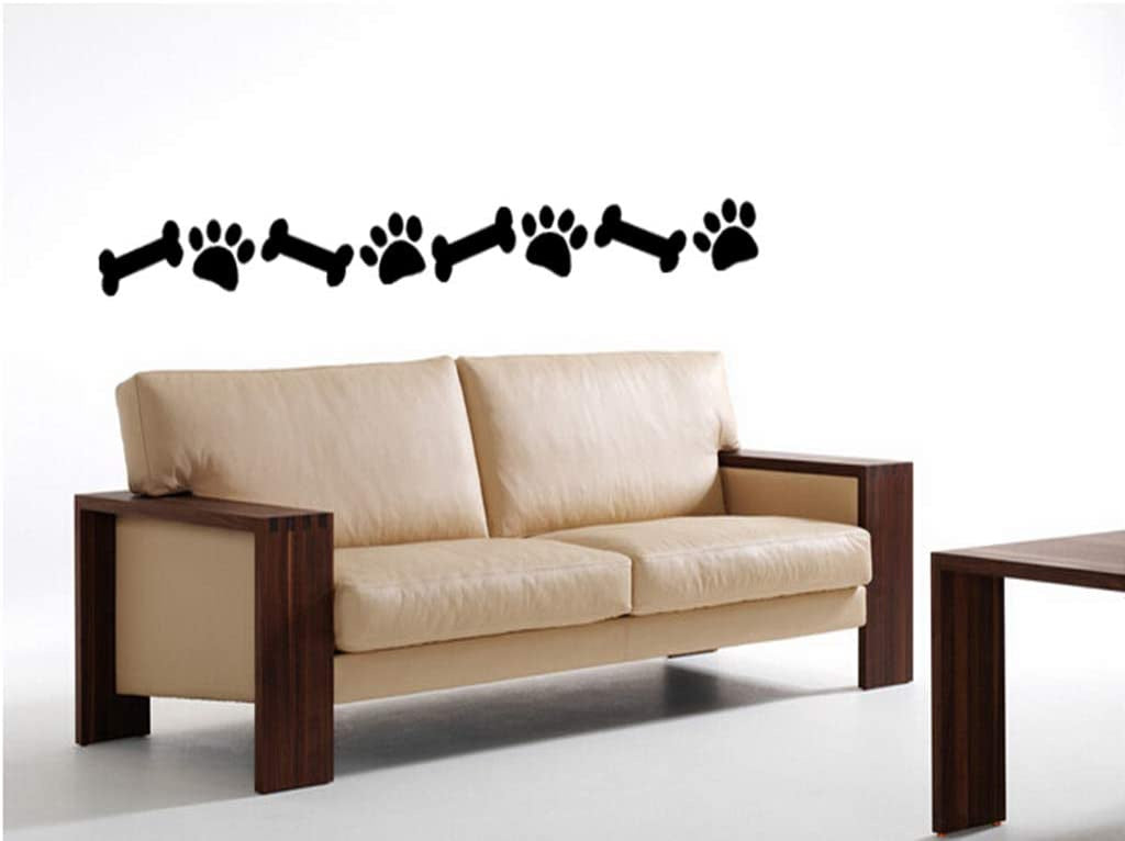 3"x34" Dog Paw Prints And Bones Wall Decal Pet Stickers Dog Wall Decor