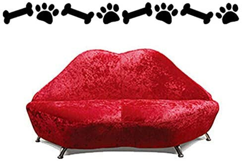 3"x34" Dog Paw Prints And Bones Wall Decal Pet Stickers Dog Wall Decor