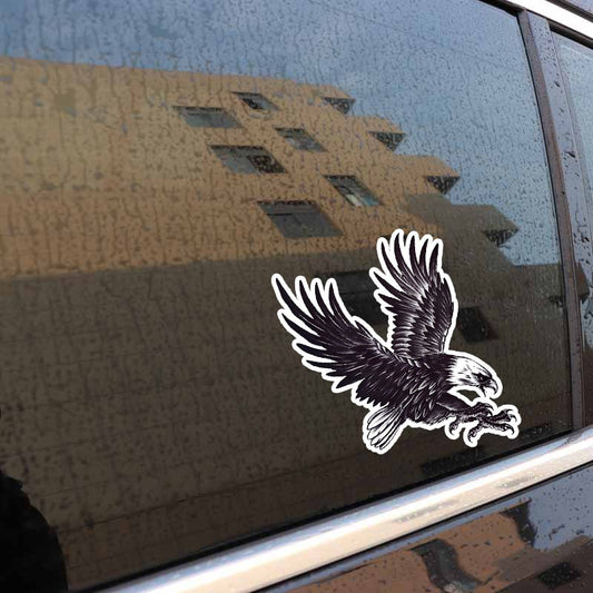 13.3CM*16.4CM Hand-Painted Wingswing Eagle PVC Motorcycle Car Sticker