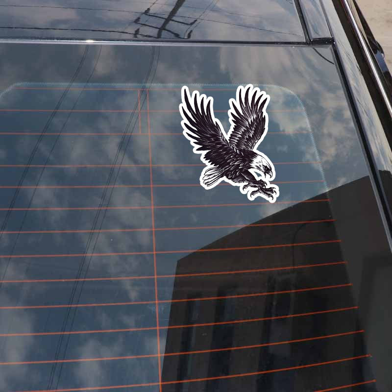 13.3CM*16.4CM Hand-Painted Wingswing Eagle PVC Motorcycle Car Sticker