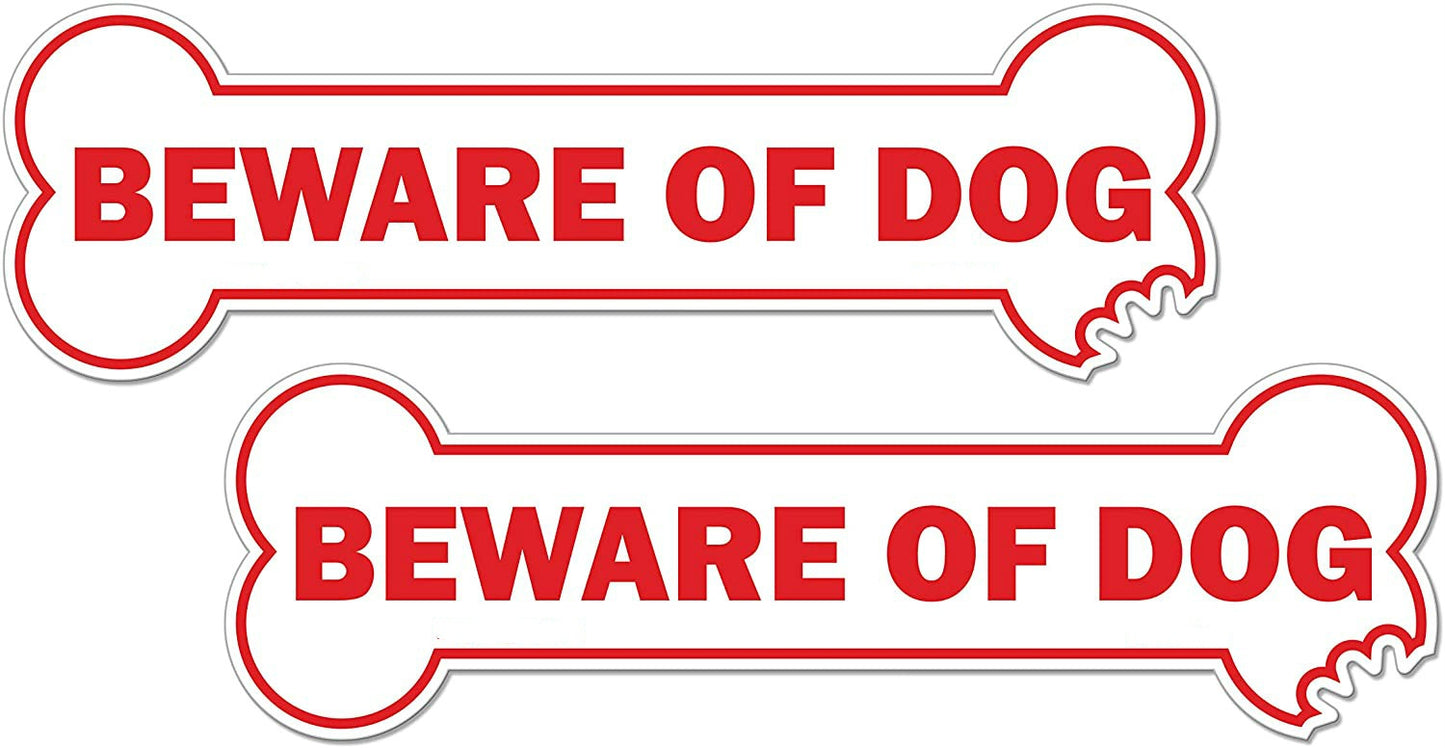 2.4"x7.7" Beware of Cat 2 Pack Decal Sticker Fun Unique Paw Shaped Pet Sign That Lets Others Know You Have A Cat