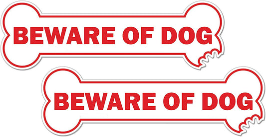 2.4"x7.7" Beware of Cat 2 Pack Decal Sticker Fun Unique Paw Shaped Pet Sign That Lets Others Know You Have A Cat