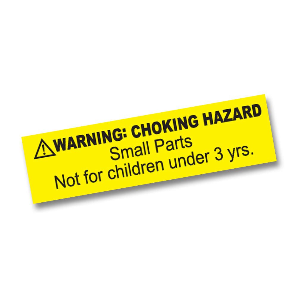 1.5"x0.4" Warning Choking Hazard Small Parts Not for Children Under 3 Years Stickers 3 Adhesive Labels