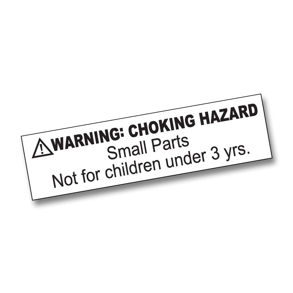 1.5"x0.4" Warning Choking Hazard Small Parts Not for Children Under 3 Years Stickers 3 Adhesive Labels