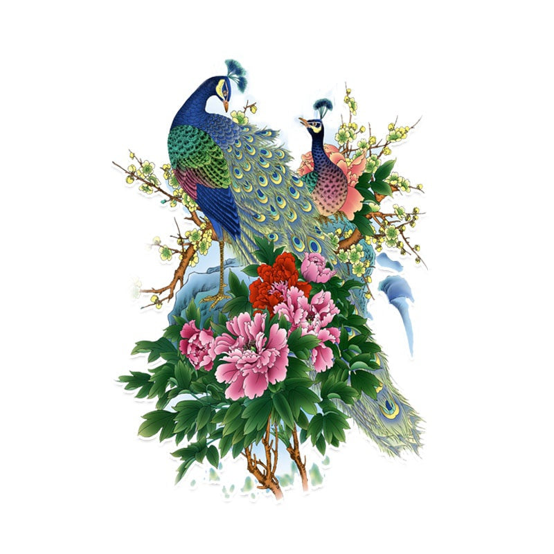 12.6*17.6CM Coolest Peacock Decor Car Sticker Accessories Graphic Personalized High Quality