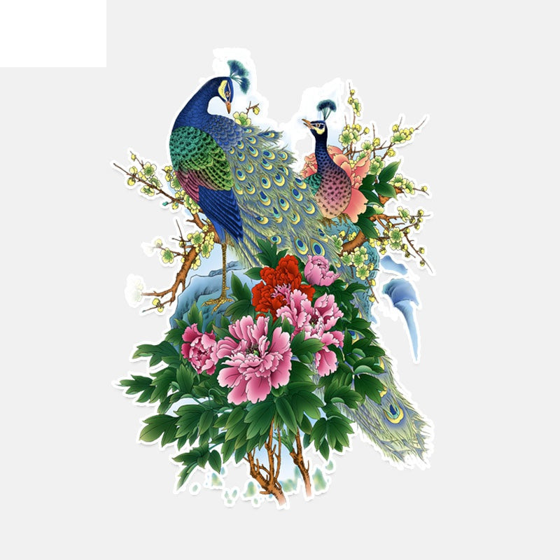 12.6*17.6CM Coolest Peacock Decor Car Sticker Accessories Graphic Personalized High Quality