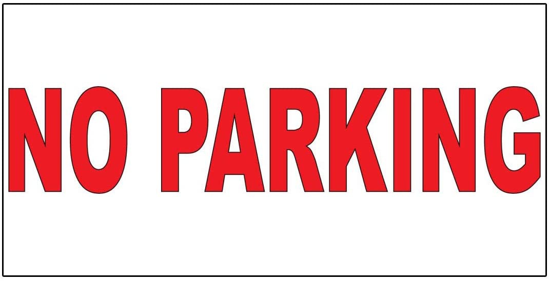 No Parking Red Decal Sticker Retail Store Sign