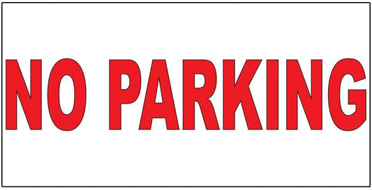 No Parking Red Decal Sticker Retail Store Sign