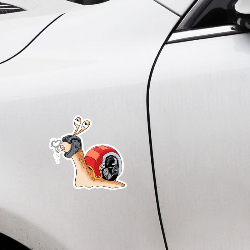 15.8CM*16.5CM Cartoon Personality Snail Car Sticker Decal PVC