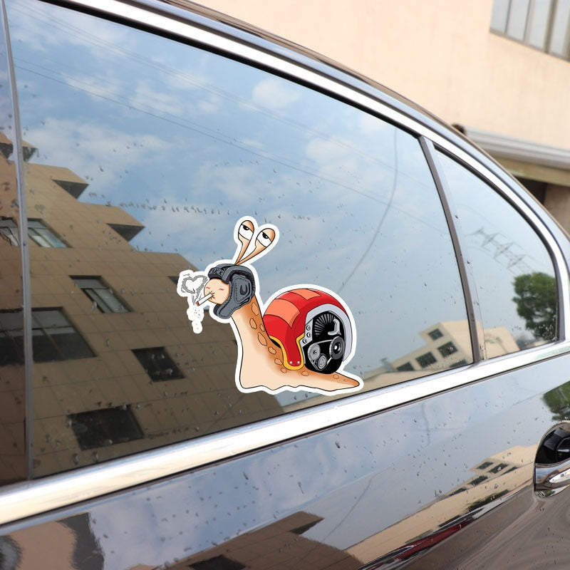 15.8CM*16.5CM Cartoon Personality Snail Car Sticker Decal PVC