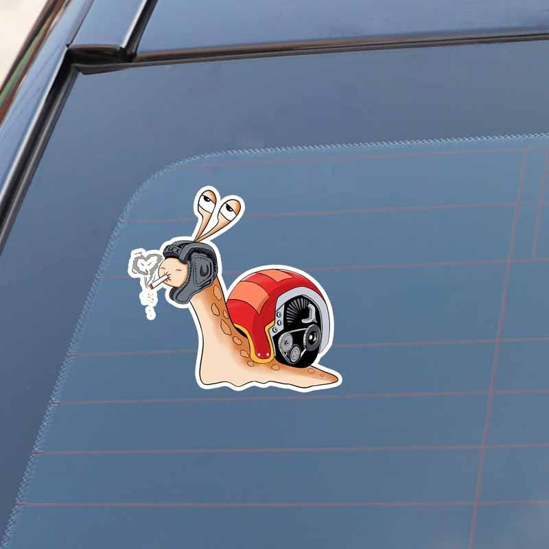 15.8CM*16.5CM Cartoon Personality Snail Car Sticker Decal PVC
